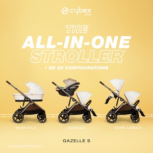 Carrito GAZELLE S Cybex black-Moon black