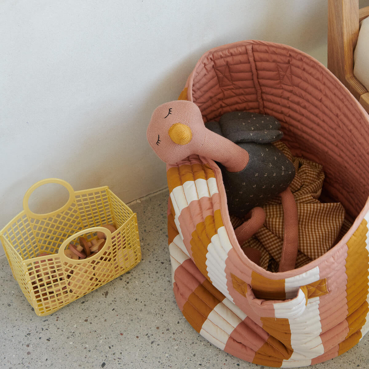 Cesta acolchada LIA Liewood Nature mist mix