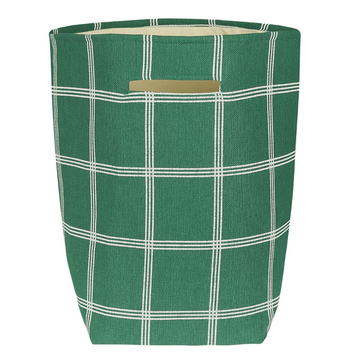 Cesta almacenamiento 44x56cm VIBES Nobodinoz green white windowpane