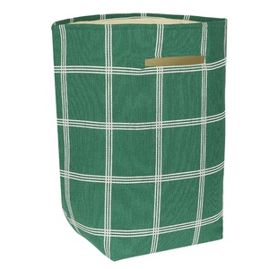 Cesta almacenamiento 44x56cm VIBES Nobodinoz green white windowpane
