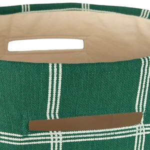 Cesta almacenamiento 44x56cm VIBES Nobodinoz green white windowpane