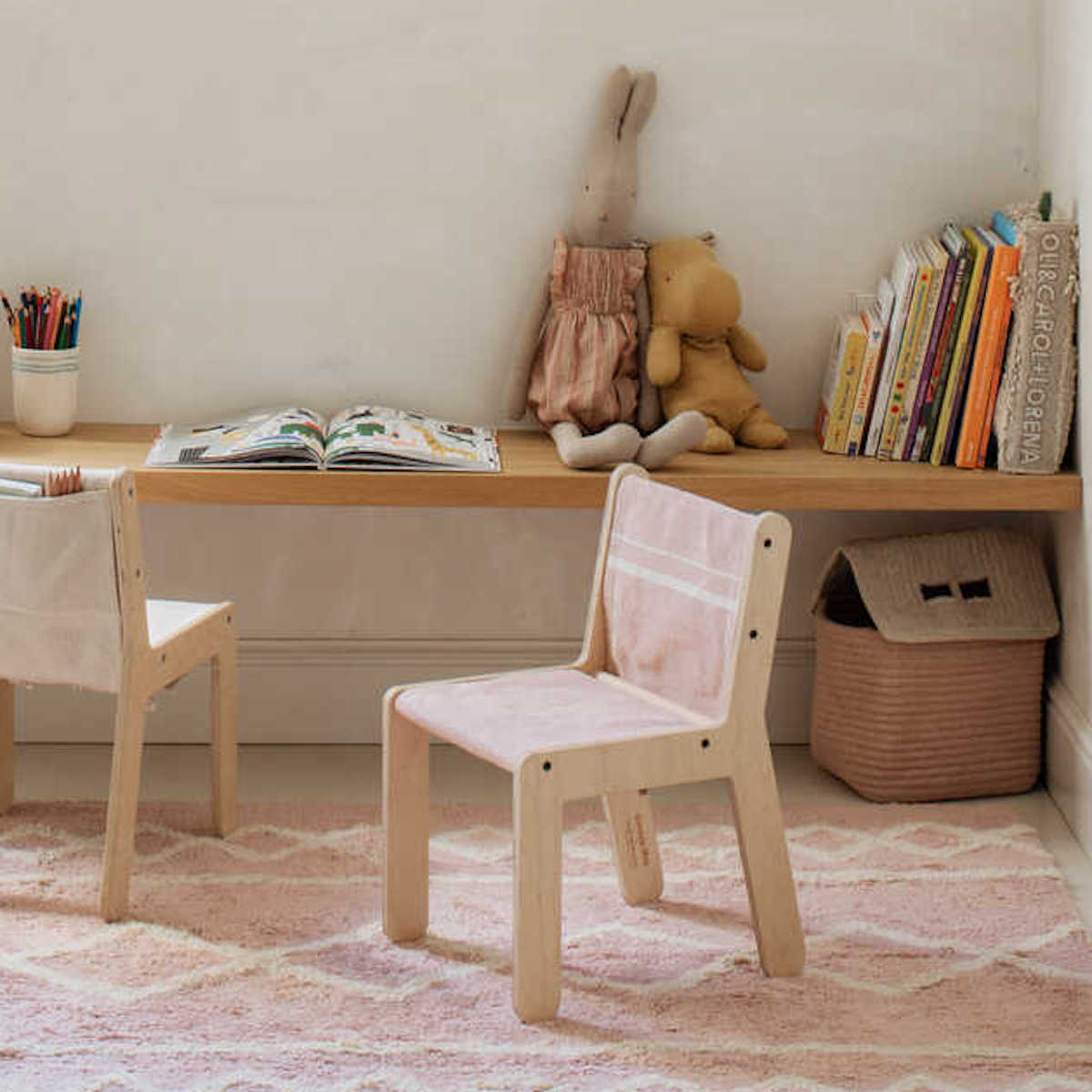Cesta almacenamiento HOUSE Lorena Canals vintage nude