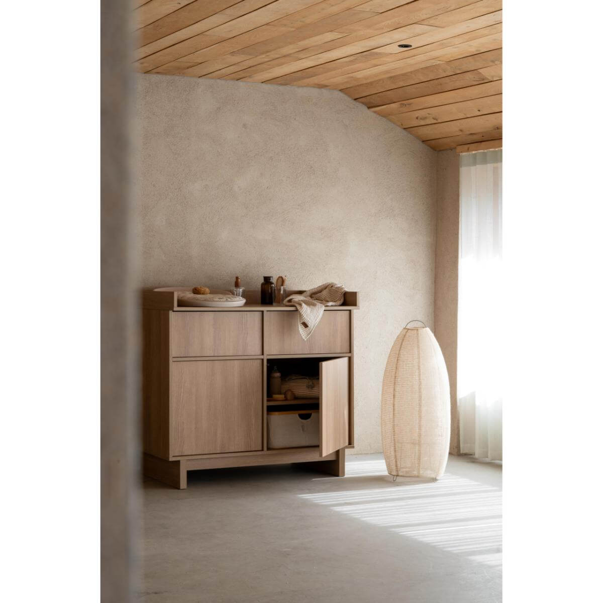 Cesta almacenamiento KYO Quax beige-natural