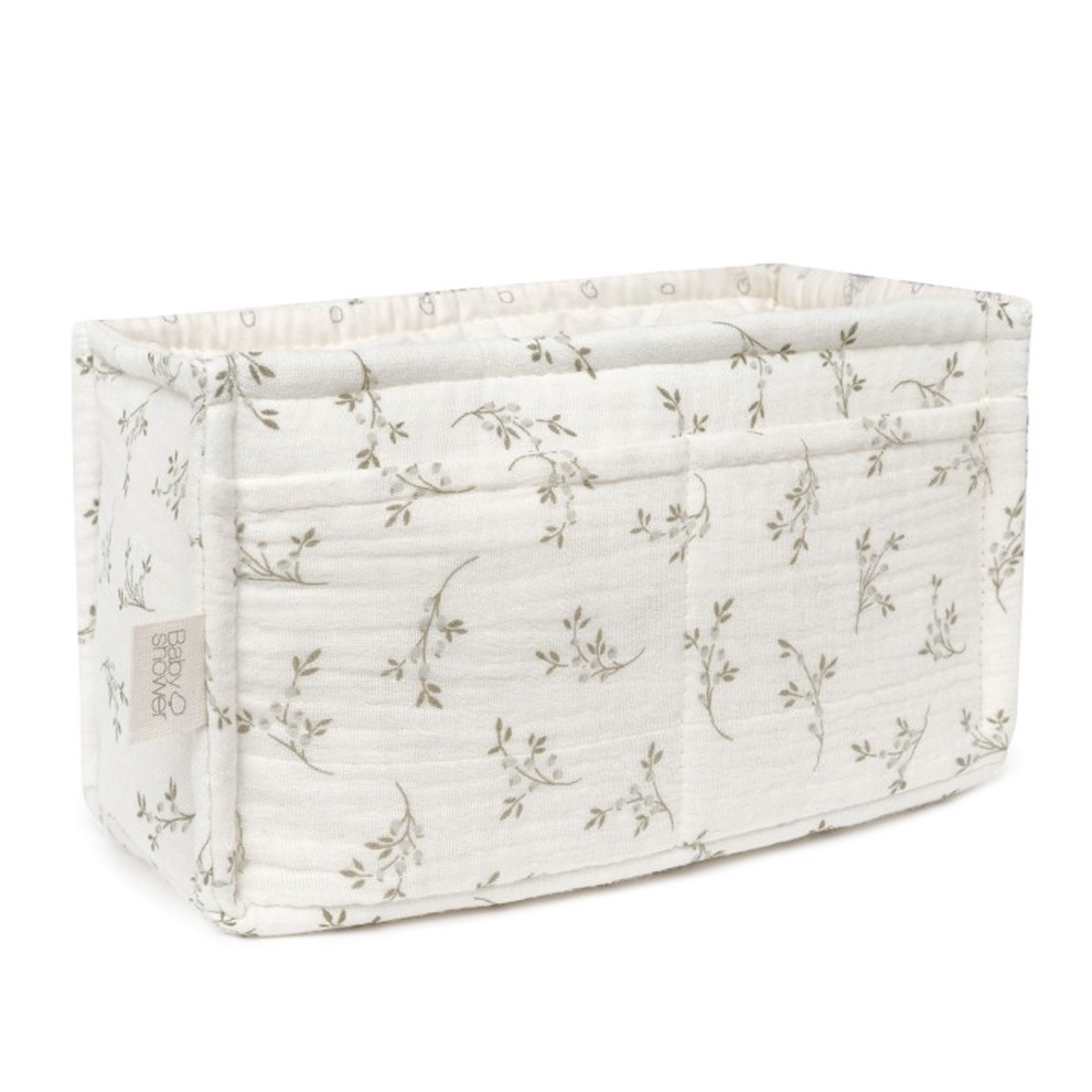 Cesta organizadora 24x14cm Babyshower olive bloom