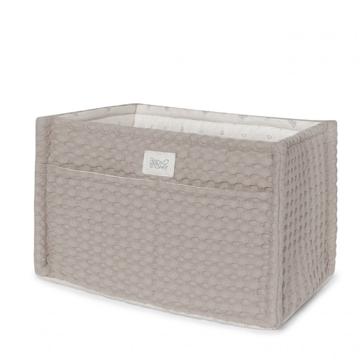 Cesta organizadora 29x19cm Babyshower gofre latte