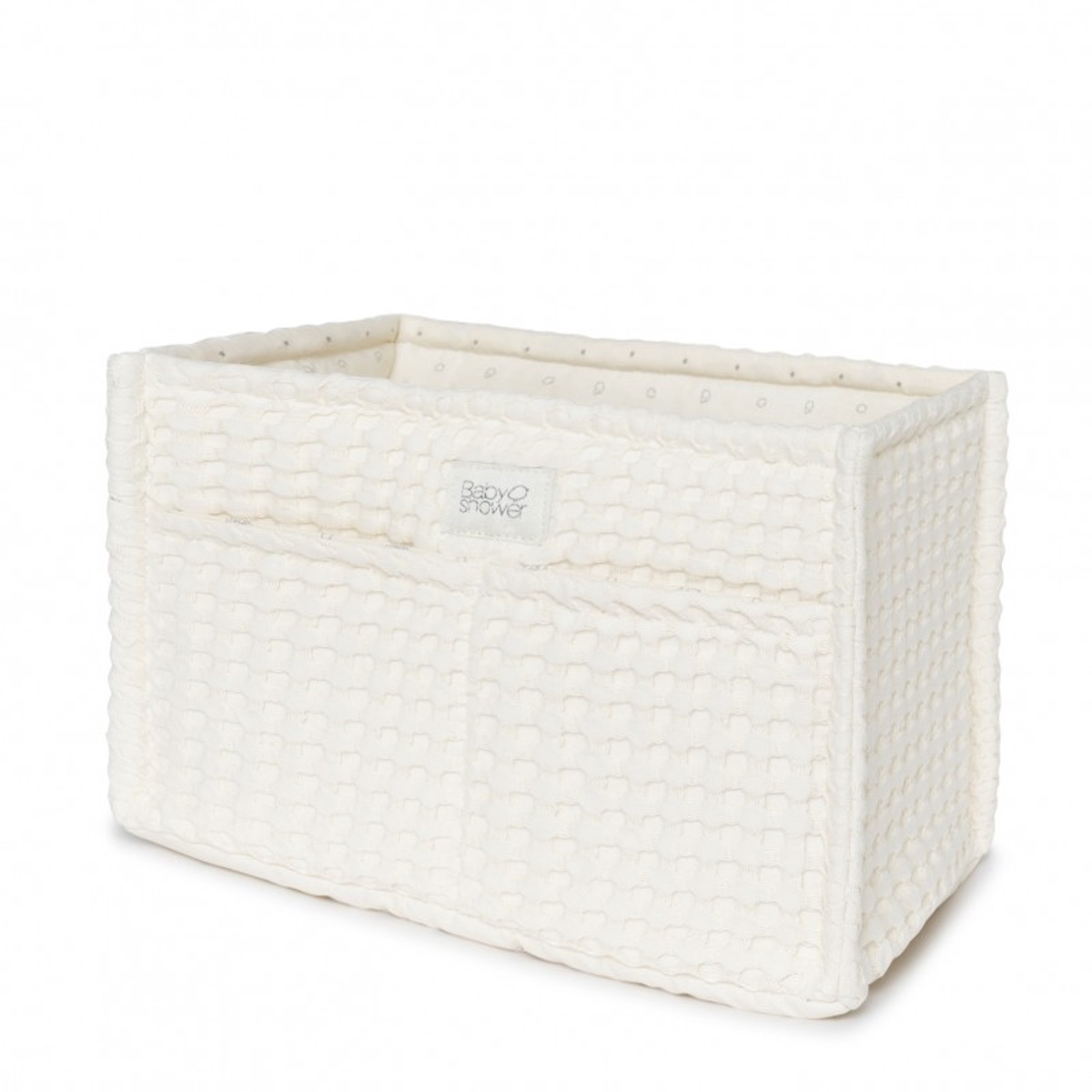 Cesta organizadora 29x19cm Babyshower gofre vanilla