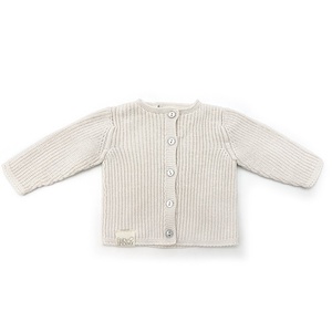 Chaqueta bebé 0-1m TRICOT Babyshower canalé ivory