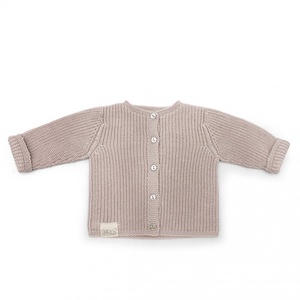 Chaqueta bebé 1-3m TRICOT Babyshower canalé nude