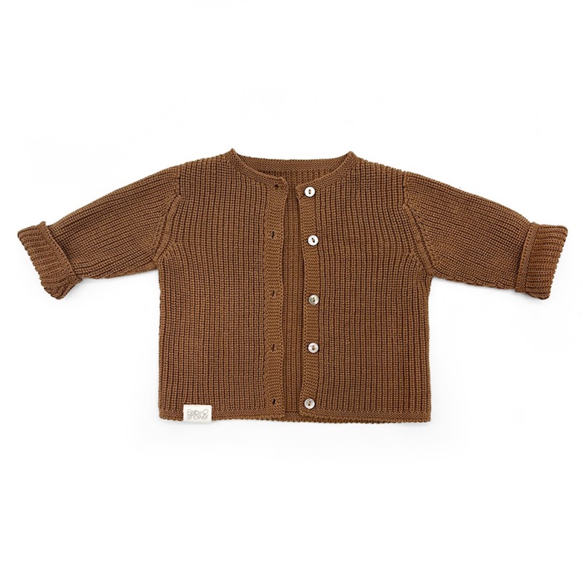 Chaqueta bebé 1-3m TRICOT Babyshower canalé toffee