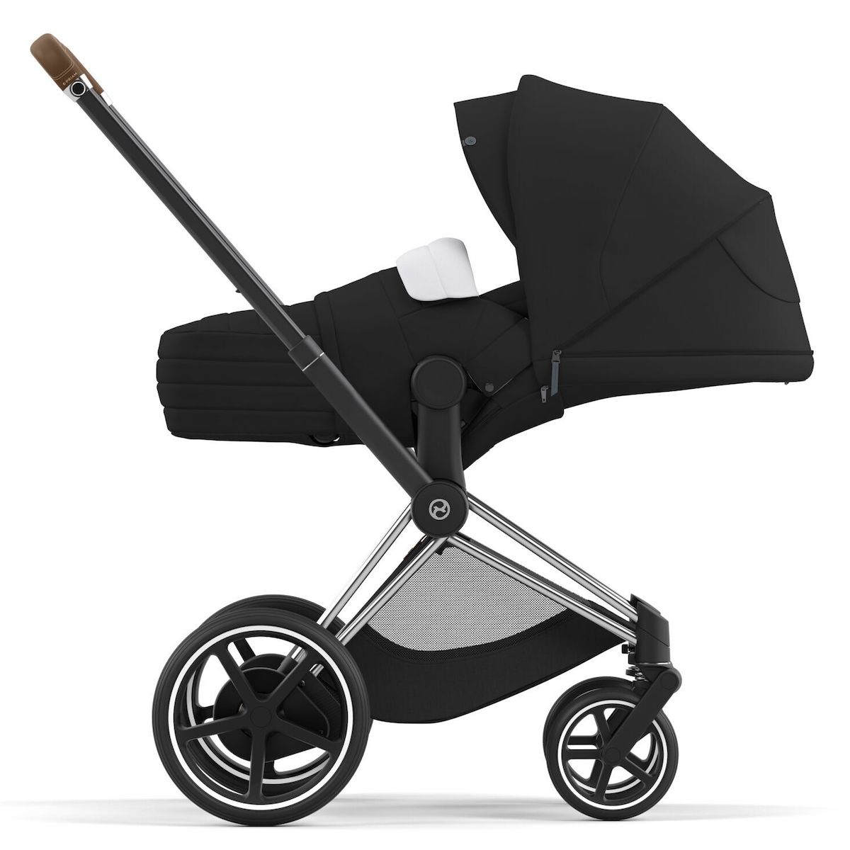 Chasis carrito eléctrico ePRIAM Nueva Generación Cybex chrome-brown