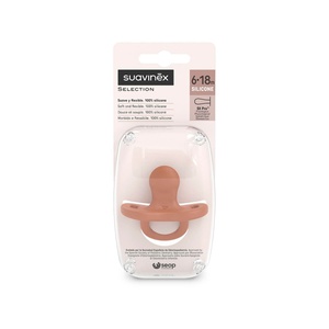 Chupete silicona 6-18m COLOUR ESSENCE Suavinex teja