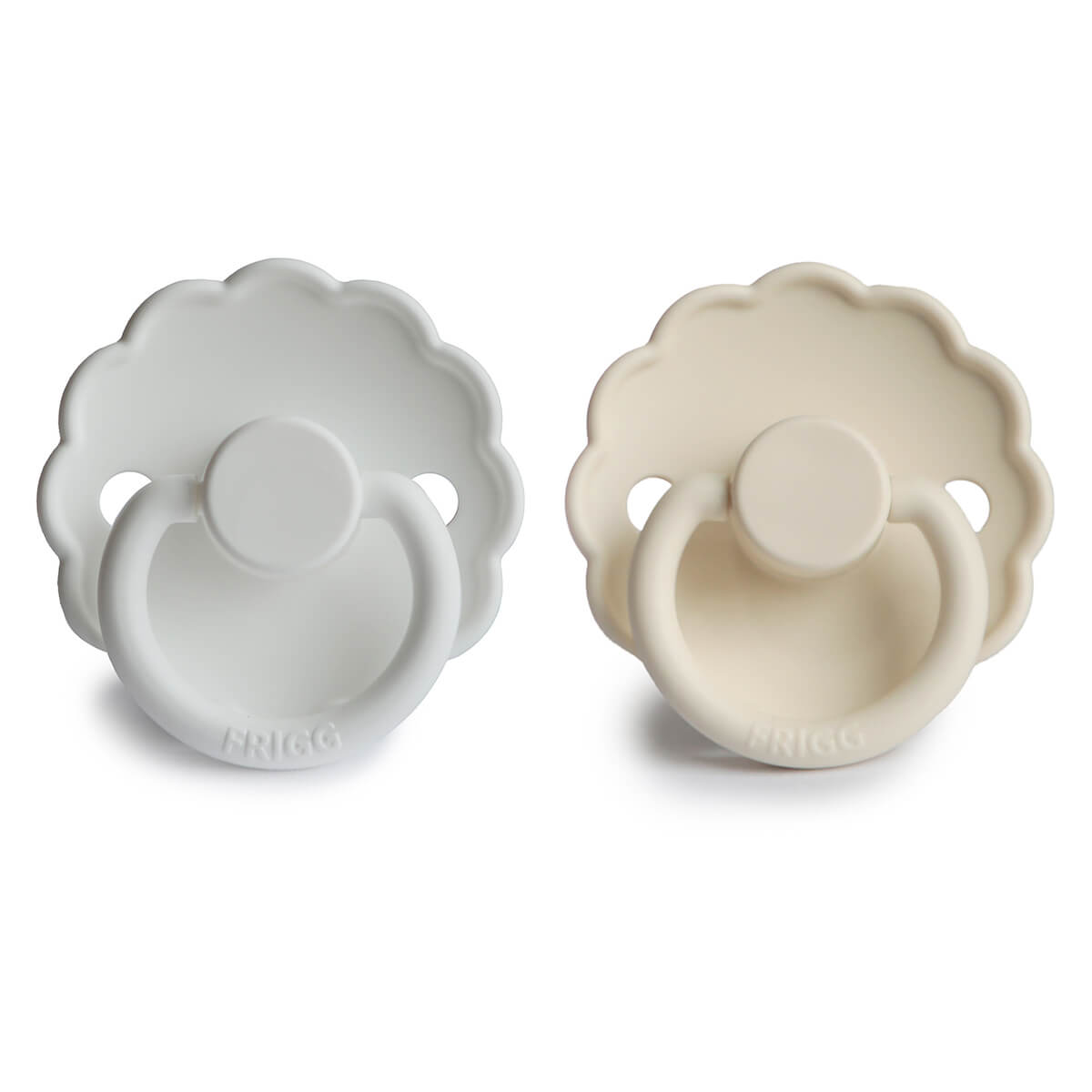 Chupetes silicona 0-6m 2uds DAISY Frigg Bright White-Cream