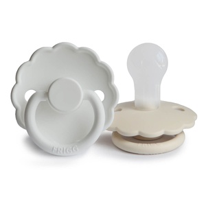 Chupetes silicona 0-6m 2uds DAISY Frigg Bright White-Cream