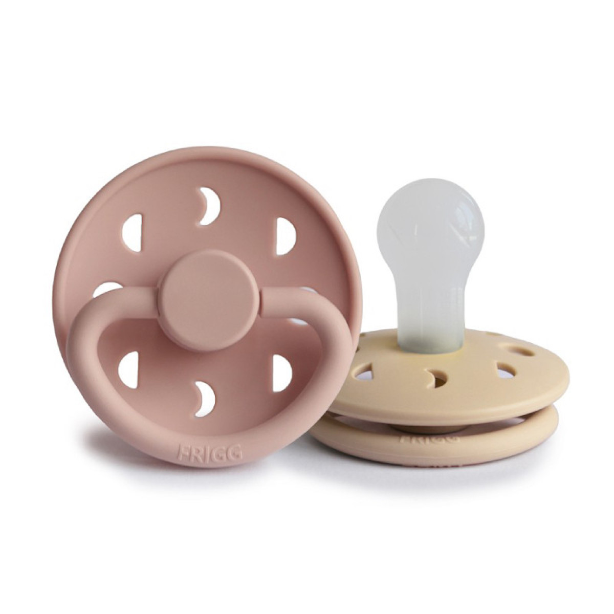 Chupetes silicona 0-6m 2uds MOON PHASE Frigg Blush-Croissant