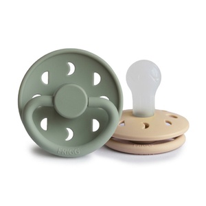 Chupetes silicona 0-6m 2uds MOON PHASE Frigg Croissant-Sage