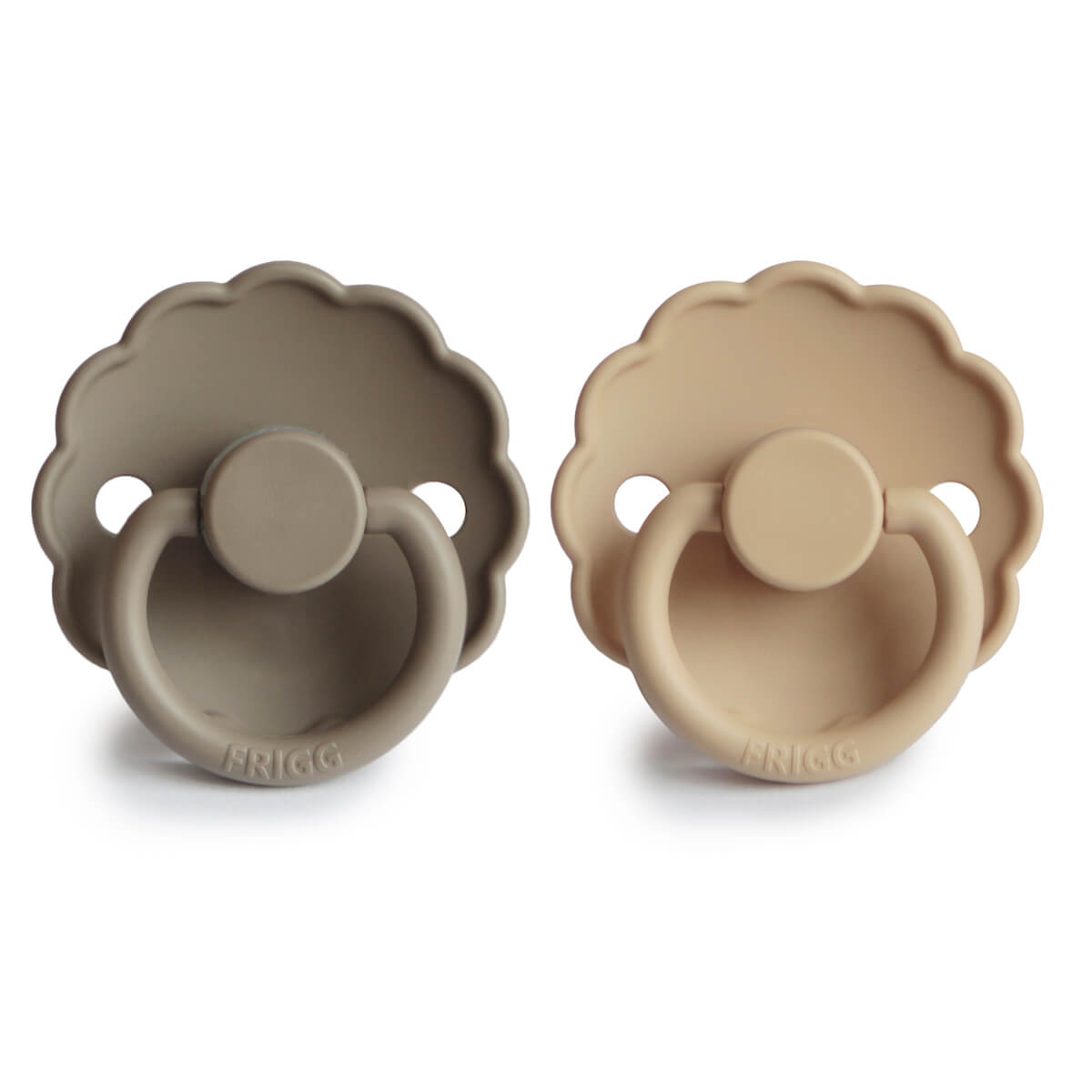 Chupetes silicona 6-18m 2uds DAISY Frigg Croissant-Portobello