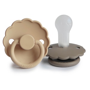 Chupetes silicona 6-18m 2uds DAISY Frigg Croissant-Portobello