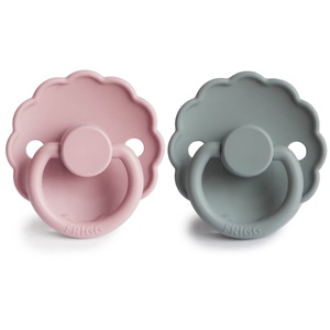 Chupetes silicona 6-18m 2uds DAISY Frigg French Gray-Baby Pink