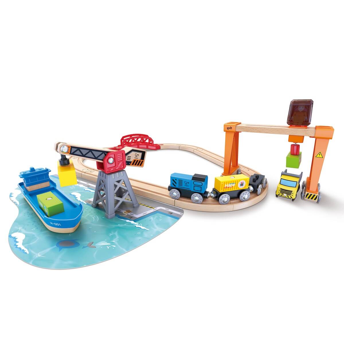 Circuito tren LIFT & LOAD HARBOUR Hape