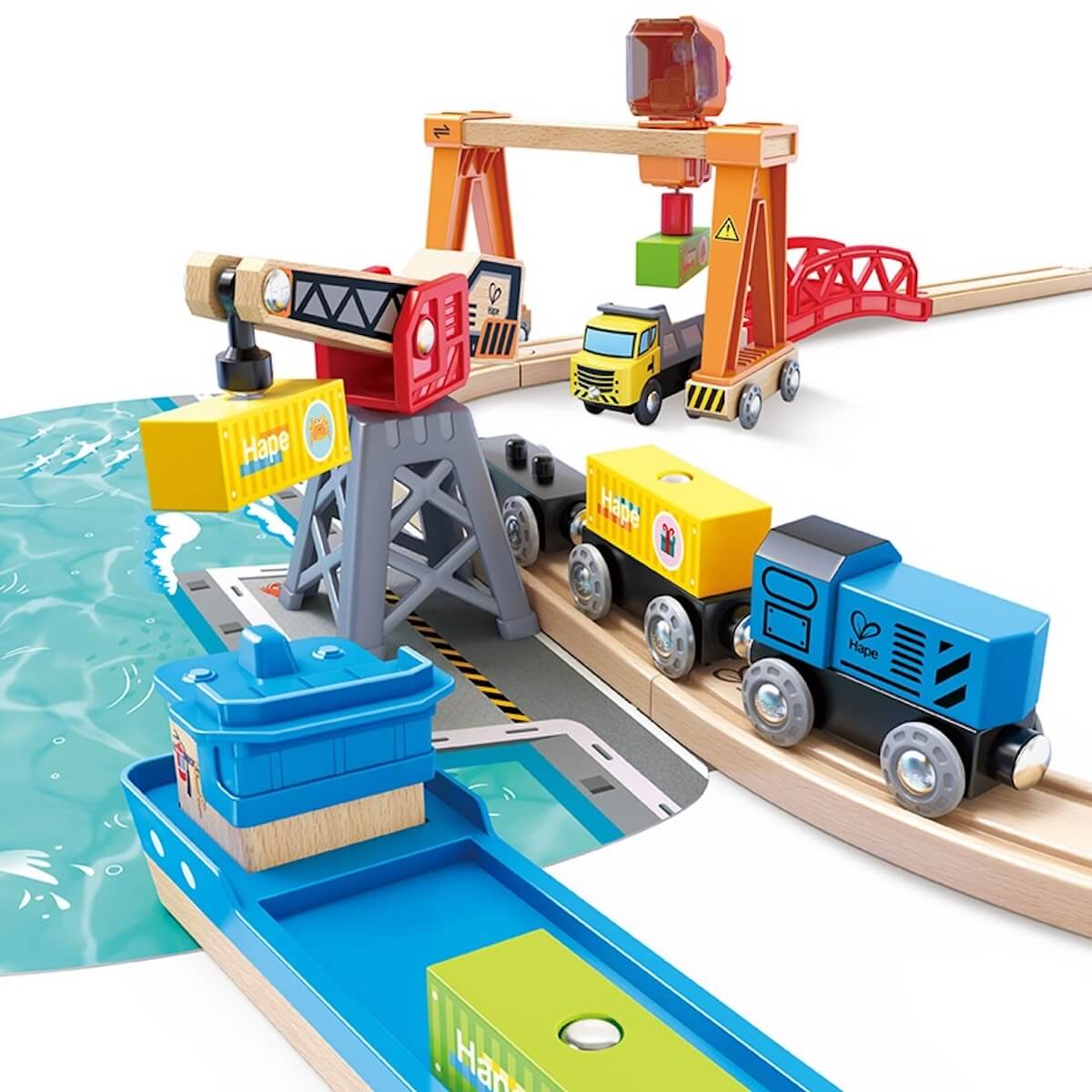 Circuito tren LIFT & LOAD HARBOUR Hape