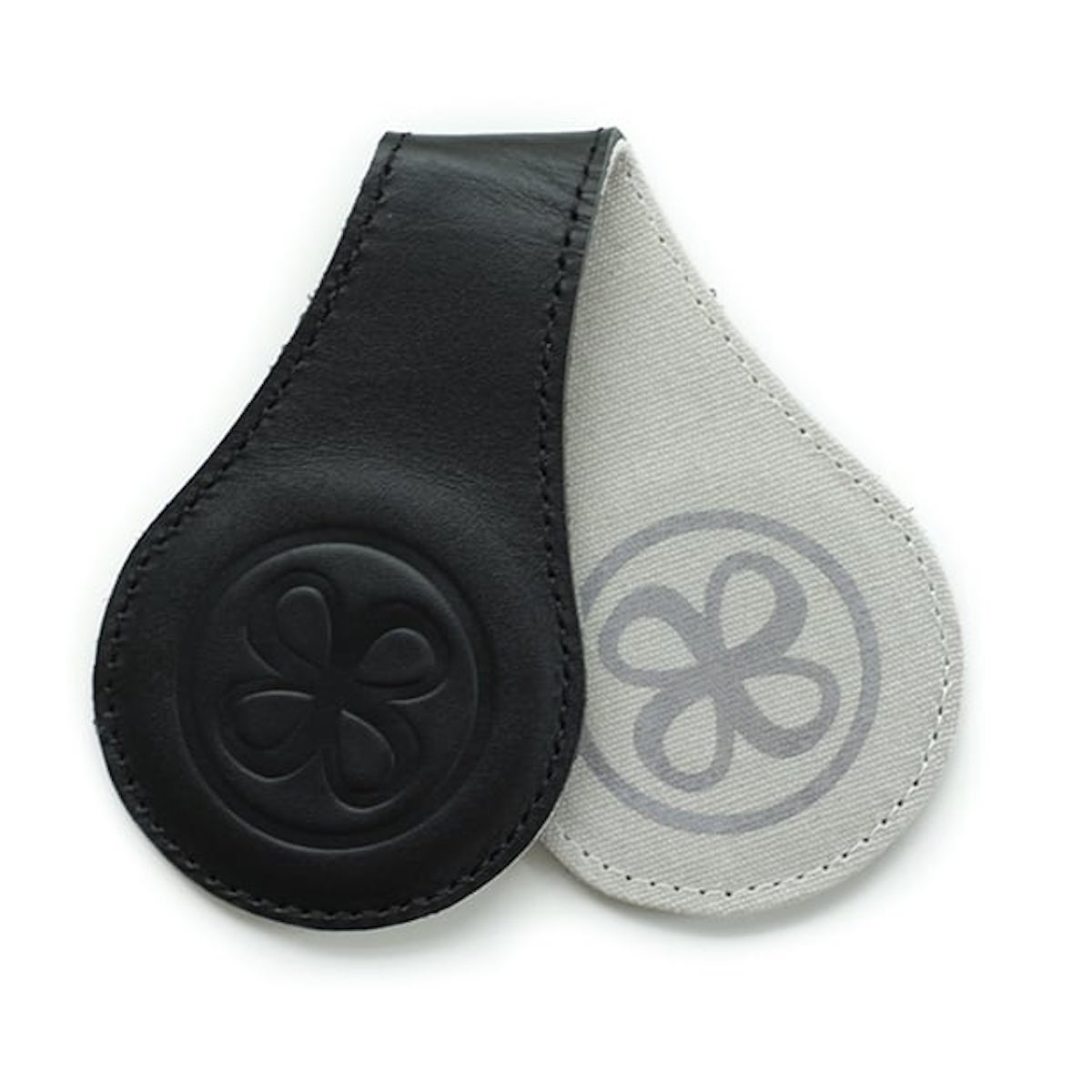 Clips cuero cochecito 2uds Cloby negro