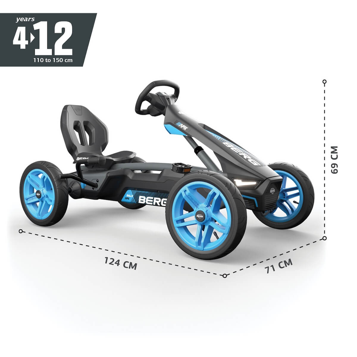 Coche pedales Rally APX Berg Blue