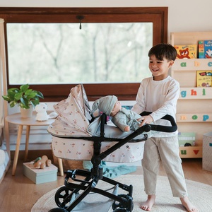 Cochecito plegable muñeca 2en1 Eurekakids