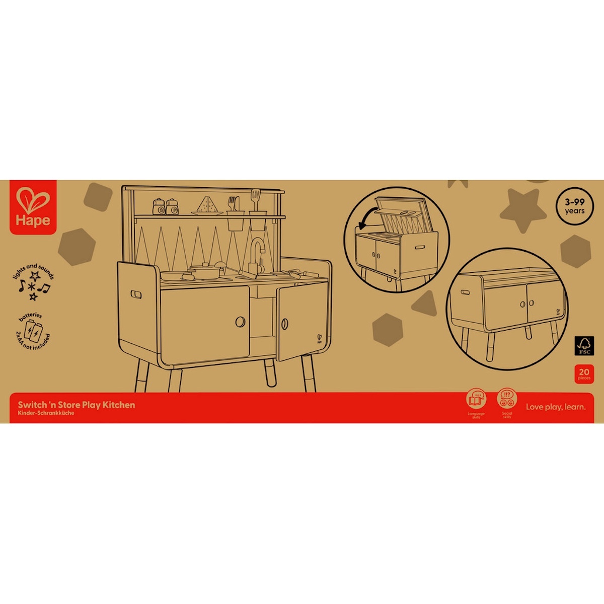 Cocina juguete 2 en 1 Hape