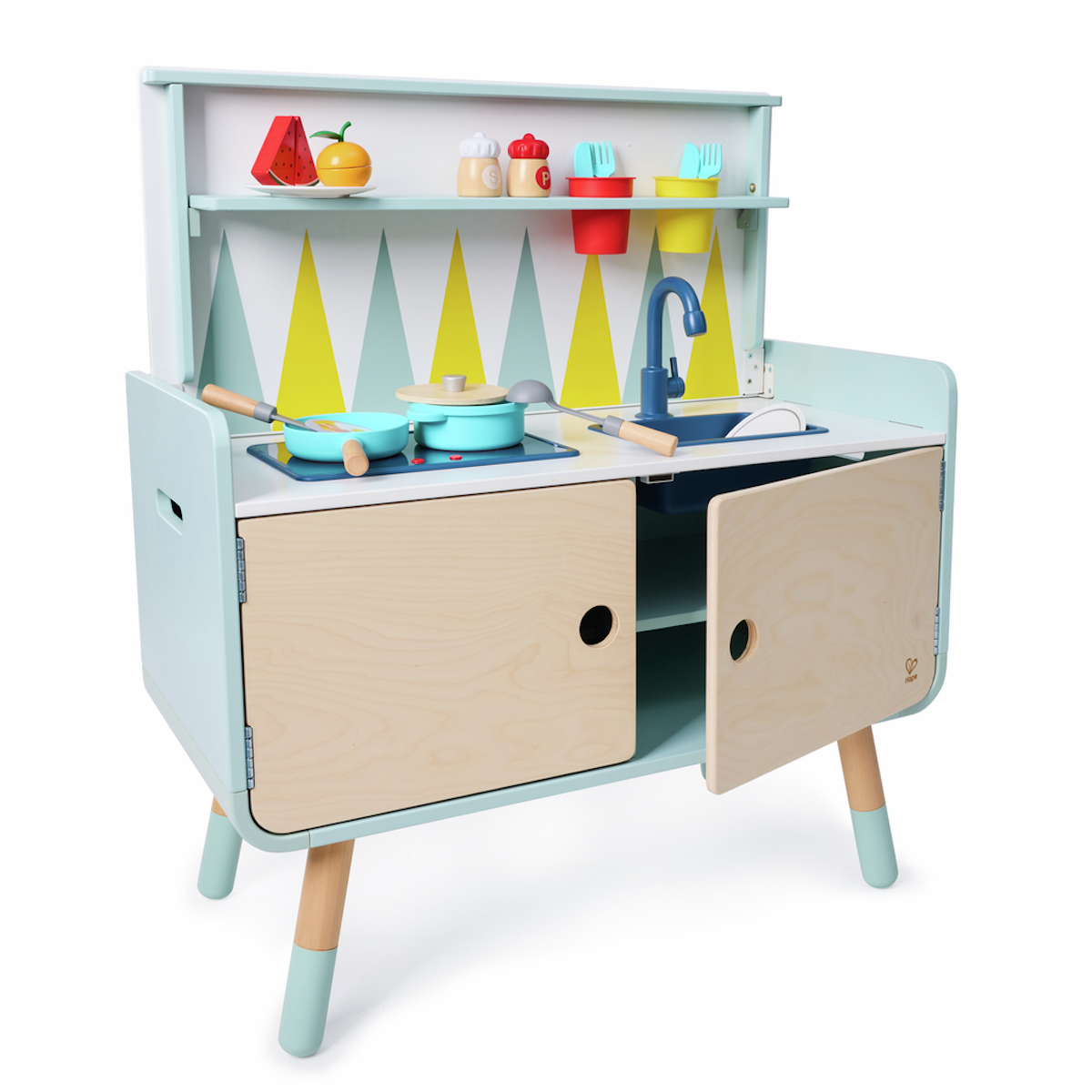 Cocina juguete-almacenamiento 2en1 Hape