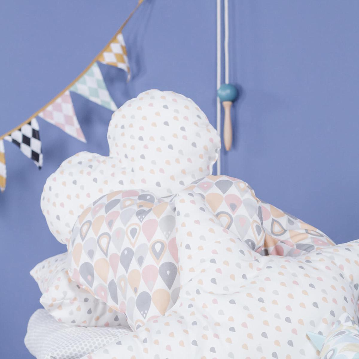 Cojín 23x34cm GOTAS GRANDES Abitare Kids azul-verde