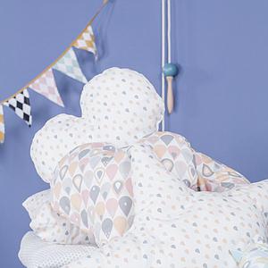 Cojín 23x34cm GOTAS PEQUEÑAS Abitare Kids rosa-amarillo