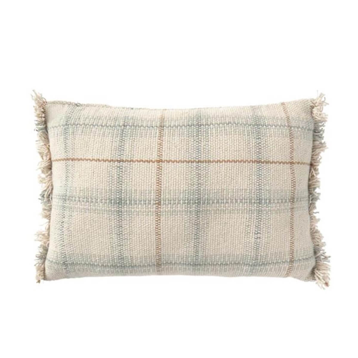 Cojín 25x40cm HANDLOOM Wouf Wouf Lorena Canals blue sage