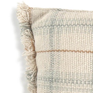 Cojín 25x40cm HANDLOOM Wouf Wouf Lorena Canals blue sage