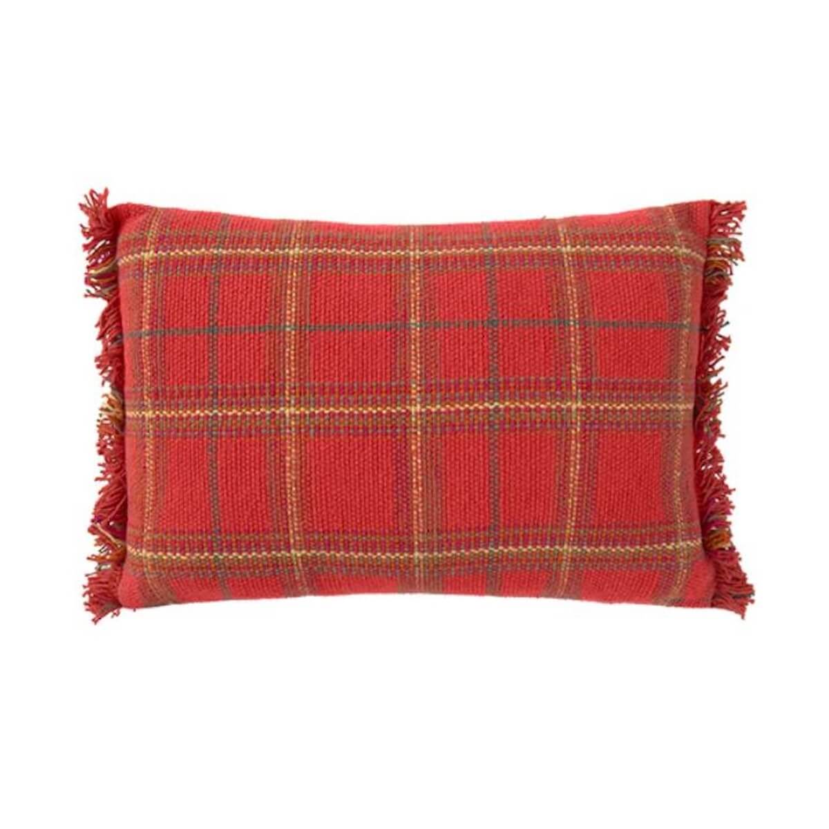 Cojín 25x40cm HANDLOOM Wouf Wouf Lorena Canals mapple red