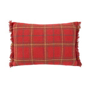 Cojín 25x40cm HANDLOOM Wouf Wouf Lorena Canals mapple red