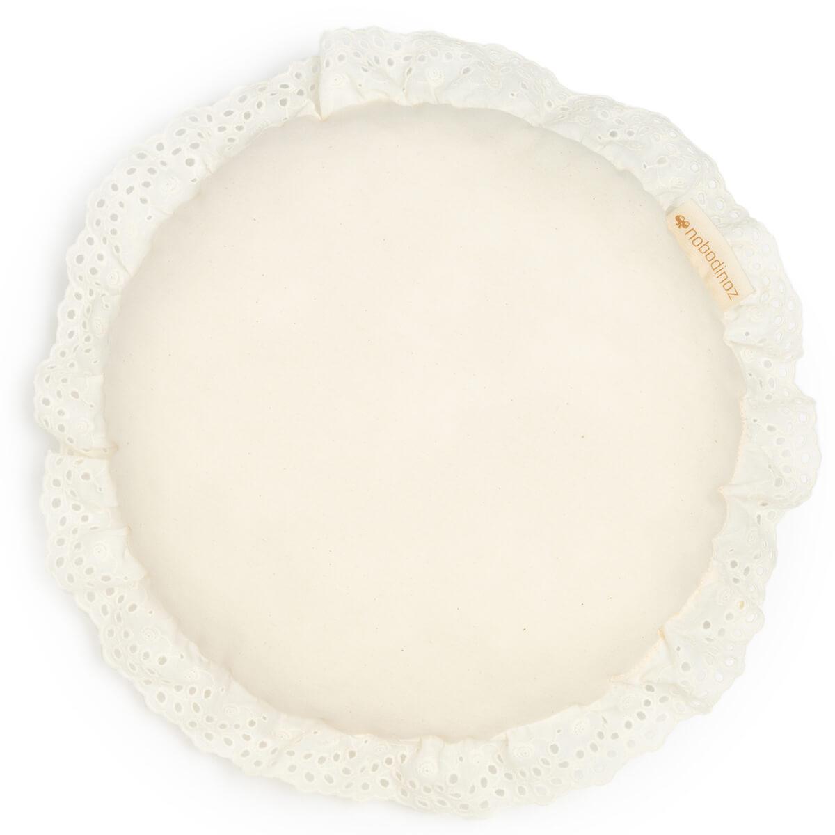 Cojín 28cm VERA Nobodinoz Eyelet Lace natural