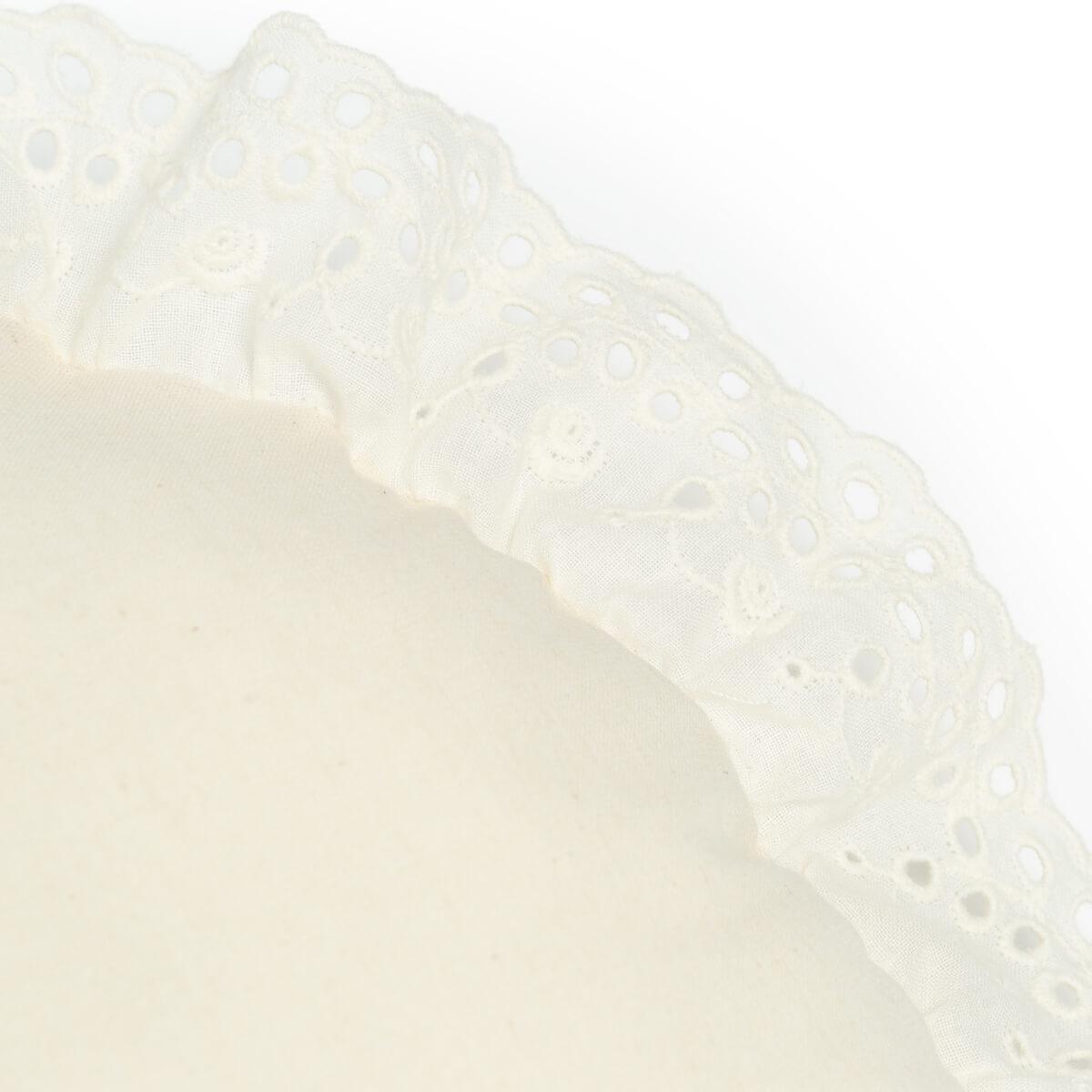 Cojín 28cm VERA Nobodinoz Eyelet Lace natural