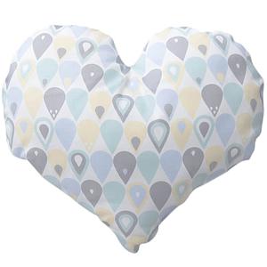 Cojín corazón GOTAS GRANDES Abitare Kids azul-verde 