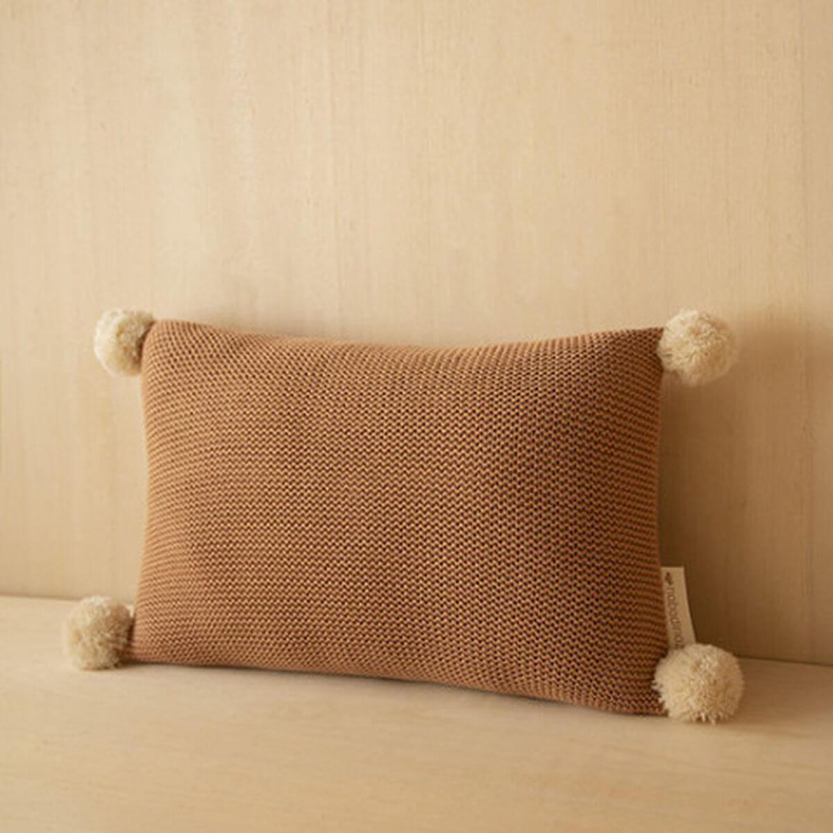 Cojín decorativo tricot 22x35cm SO NATURAL Nobodinoz biscuit