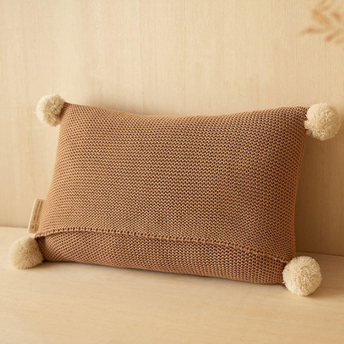 Cojín decorativo tricot 22x35cm SO NATURAL Nobodinoz biscuit