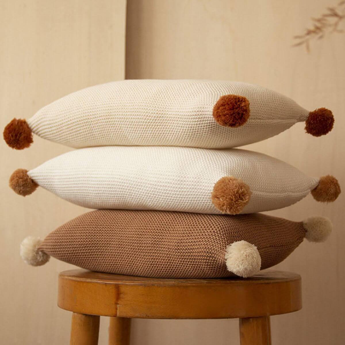 Cojín decorativo tricot 22x35cm SO NATURAL Nobodinoz biscuit