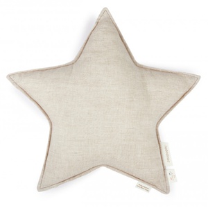 Cojín estrella 38x38cm LIN FRANÇAIS Nobodinoz greige