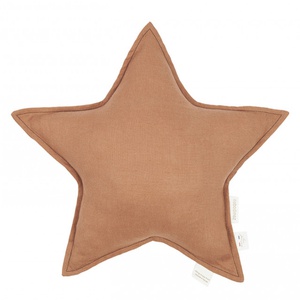 Cojín estrella 38x38cm LIN FRANÇAIS Nobodinoz noisette
