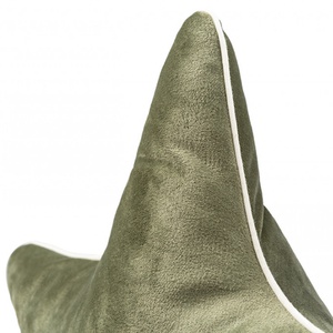 Cojín estrella terciopelo 40x40cm ARISTOTE Nobodinoz olive green