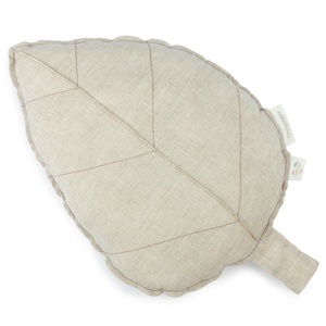 Cojín hoja 25x35cm LIN FRANÇAIS Nobodinoz greige