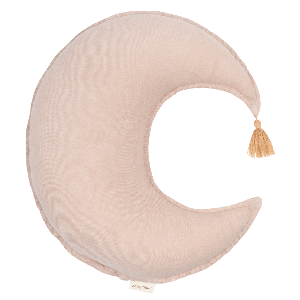 Cojín luna 36x32cm FRENCH LINEN Nobodinoz mauve pink