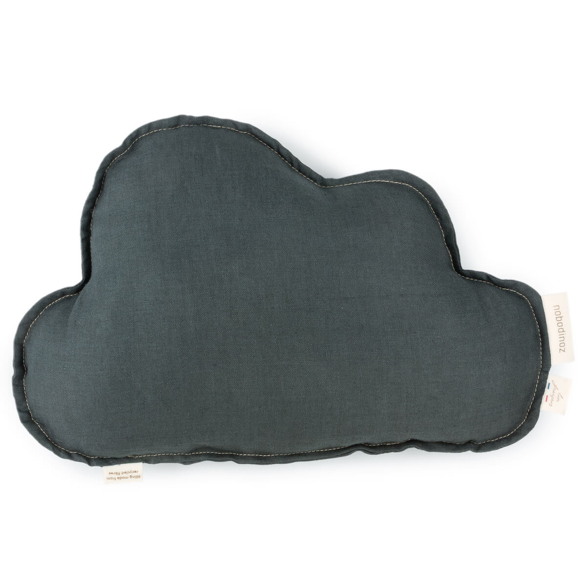 Cojín nube 24x38cm LIN FRANÇAIS Nobodinoz green blue