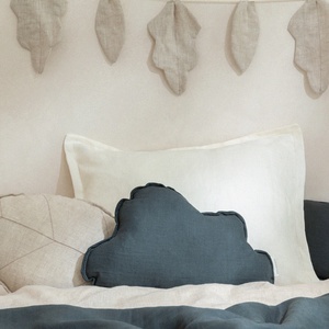 Cojín nube 24x38cm LIN FRANÇAIS Nobodinoz green blue