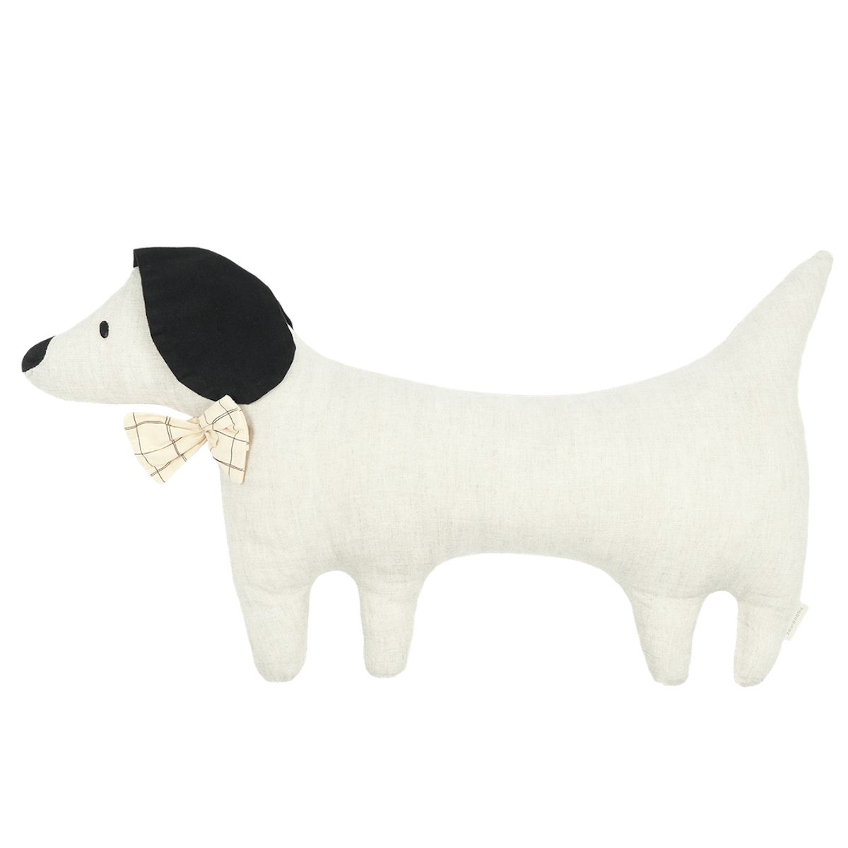 Cojín perro Toby FRENCH LINEN Nobodinoz greige