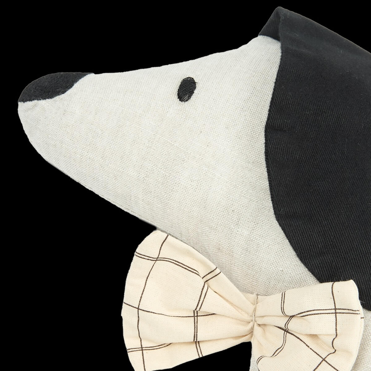 Cojín perro Toby FRENCH LINEN Nobodinoz greige